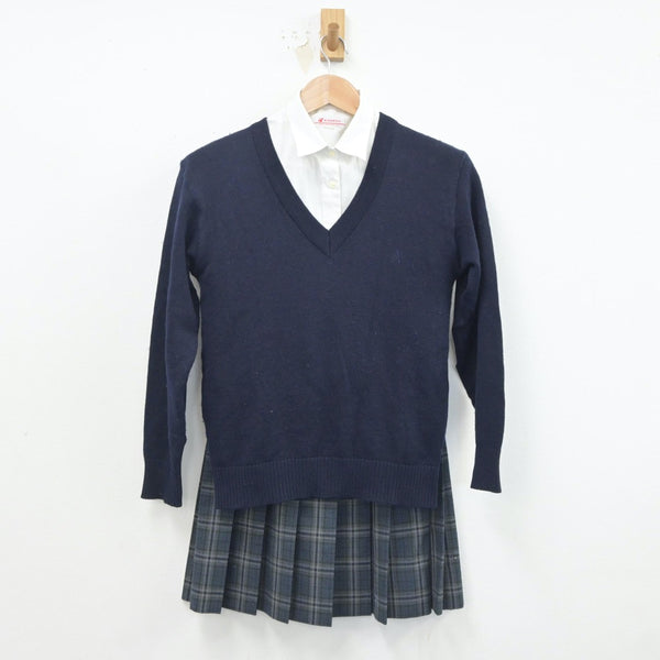 【中古制服】神奈川県 麻布大学附属高等学校 女子制服 4点（ニット・シャツ・シャツ・スカート）sf021082【リサイクル学生服】 | 中古 制服通販パレイド