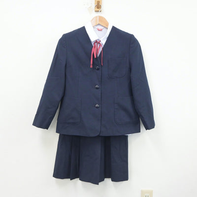 【中古】東京都 江戸川区葛西第三中学校 女子制服 4点（ブレザー・シャツ・スカート）sf021094