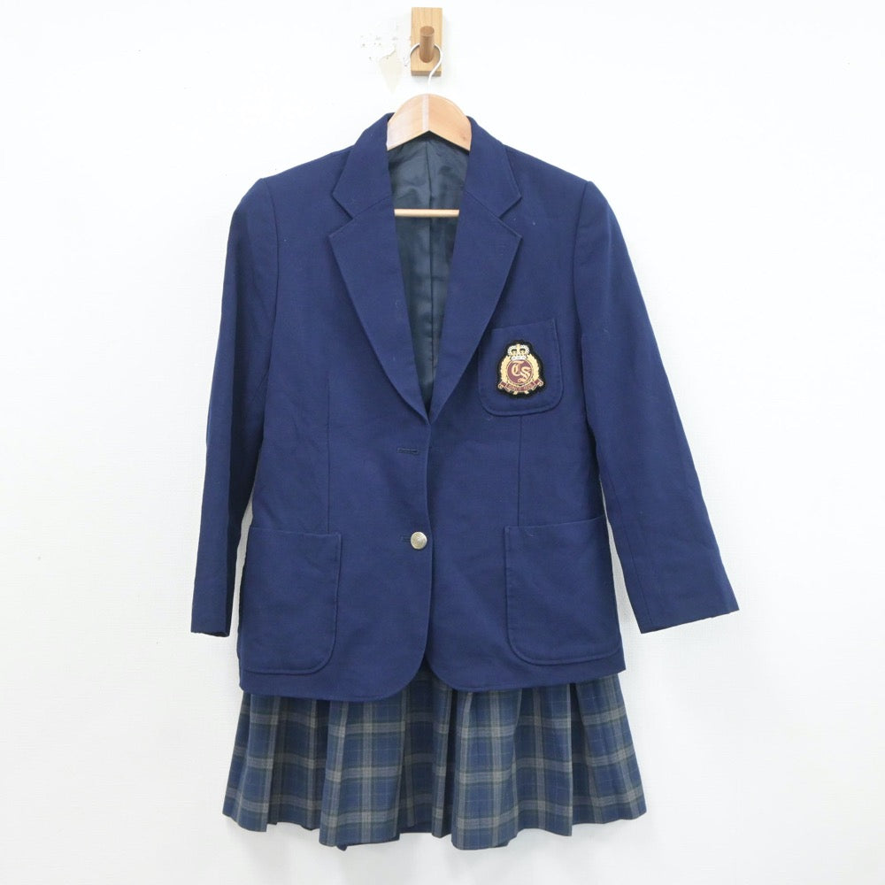 【中古】茨城県 取手第二高等学校 女子制服 2点（ブレザー・スカート）sf021097