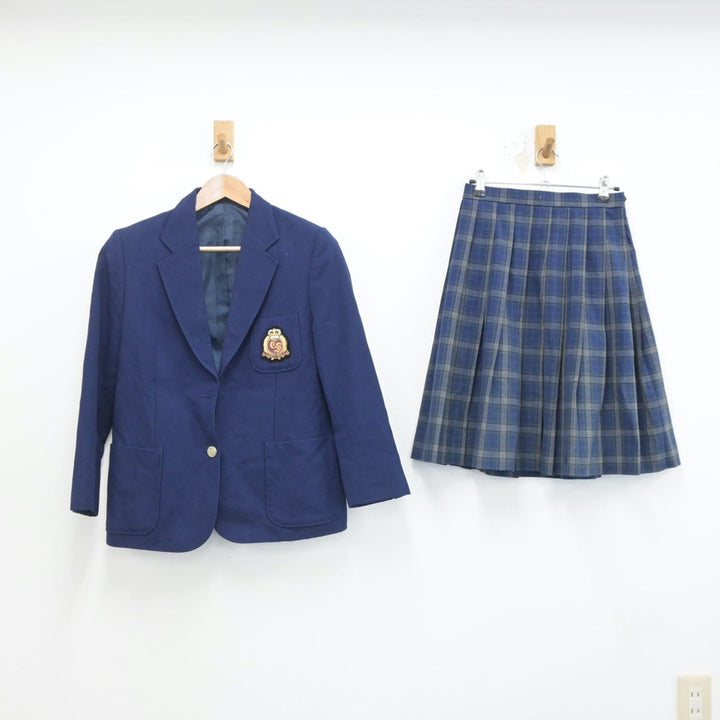 【中古】茨城県 取手第二高等学校 女子制服 2点（ブレザー・スカート）sf021097