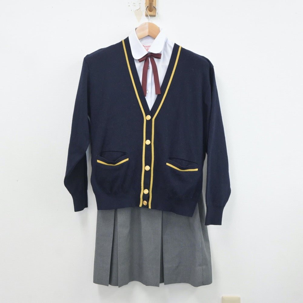 【中古】静岡県 沼津市立第五中学校 女子制服 6点（ブレザー・ニット・シャツ・スカート）sf021102