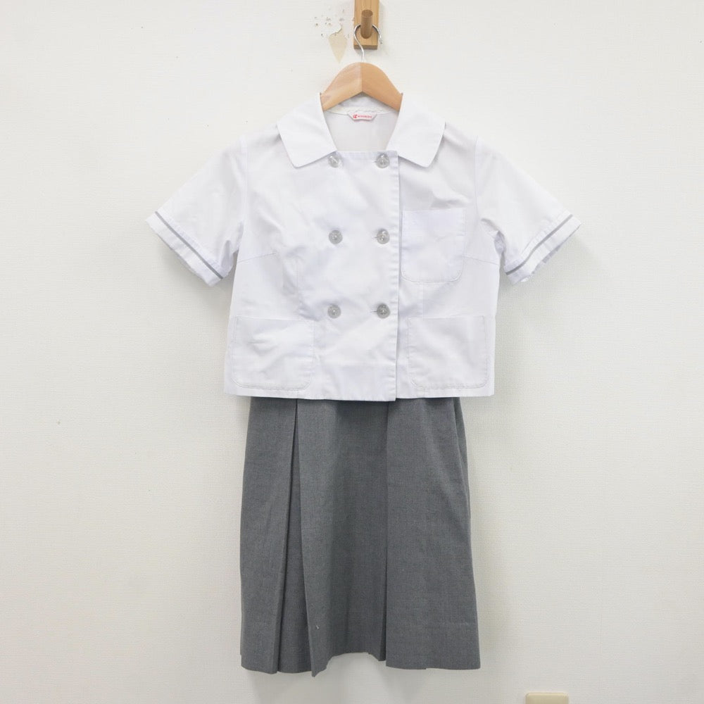 【中古】静岡県 沼津市立第五中学校 女子制服 3点（シャツ・スカート）sf021103