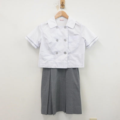 【中古】静岡県 沼津市立第五中学校 女子制服 3点（シャツ・スカート）sf021103