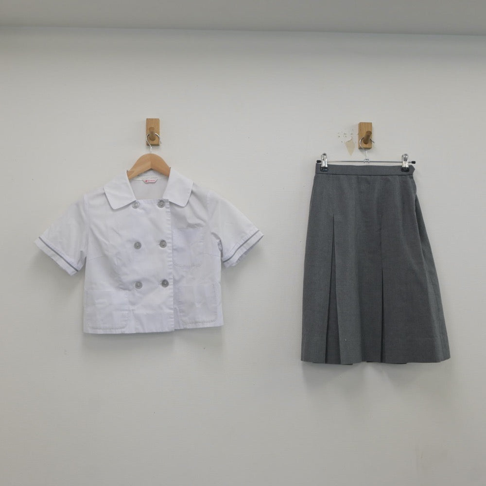 【中古】静岡県 沼津市立第五中学校 女子制服 3点（シャツ・スカート）sf021103