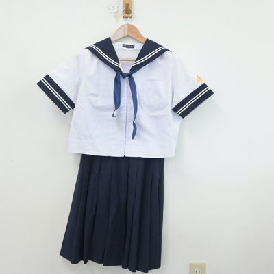 【中古】山梨県 松里中学校 女子制服 3点（セーラー服・スカート）sf021111