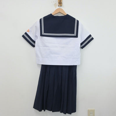 【中古】山梨県 松里中学校 女子制服 3点（セーラー服・スカート）sf021111