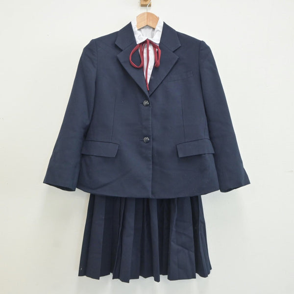 大阪高等学校　制服　女子　スカート 中古】大阪府 野崎高等学校 女子制服 3点 (ブレザー・シャツ