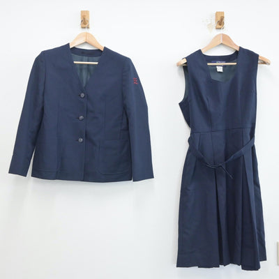 【中古】神奈川県 円蔵中学校 女子制服 2点（ブレザー・ジャンパースカート）sf021125