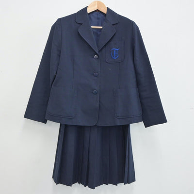 【中古】東京都 つくし野中学校 女子制服 3点（ブレザー・スカート・ベスト）sf021126