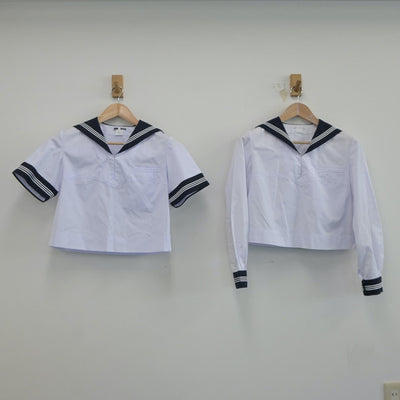 【中古】東京都 豊島岡女子学園 中学校・高等学校 女子制服 2点（セーラー服）sf021129