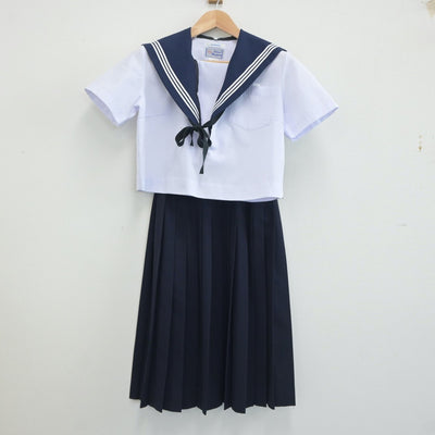 【中古】愛知県 古知野中学校 女子制服 3点（セーラー服・スカート）sf021138