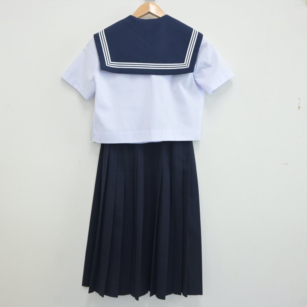 【中古】愛知県 古知野中学校 女子制服 3点（セーラー服・スカート）sf021138