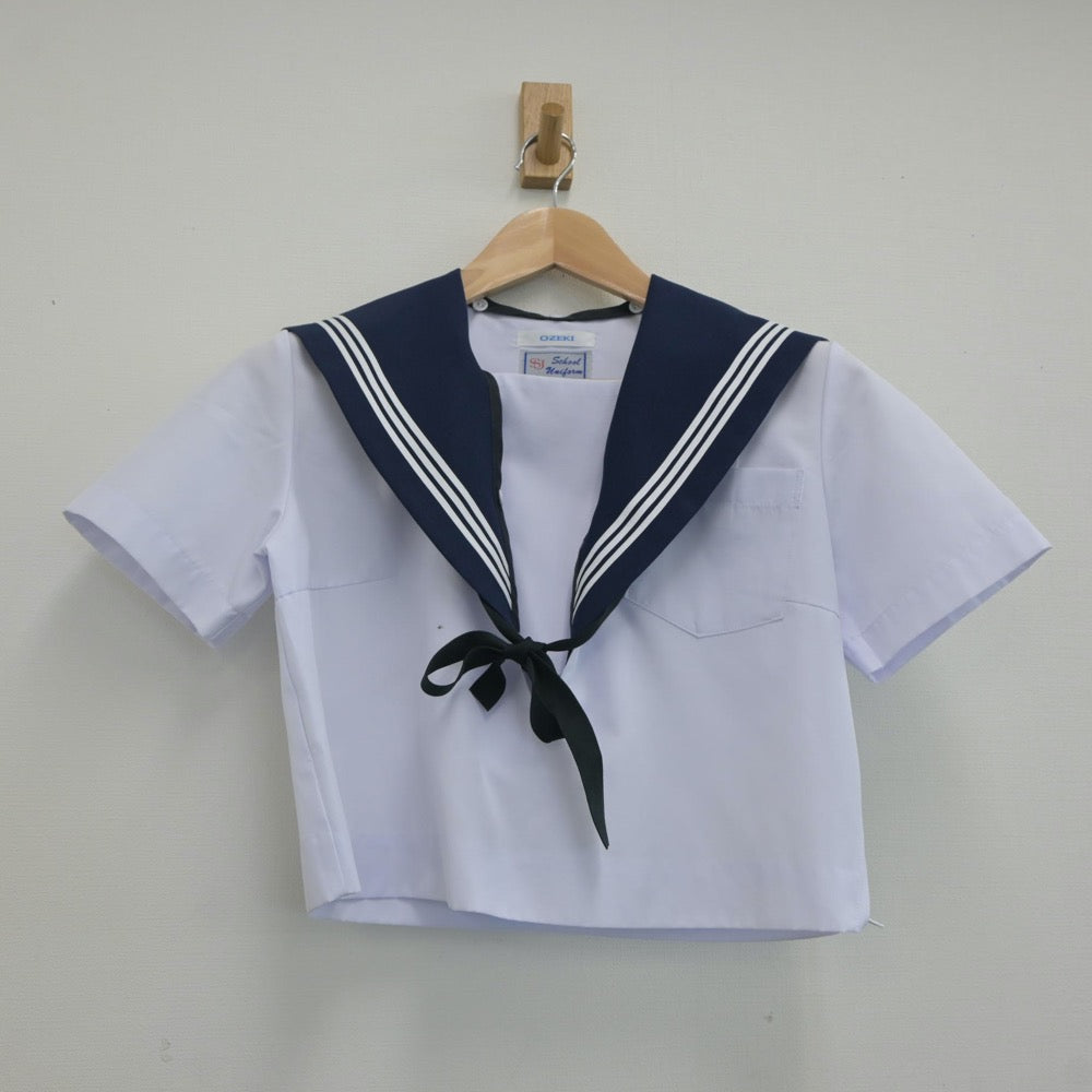 【中古】愛知県 古知野中学校 女子制服 3点（セーラー服・スカート）sf021138