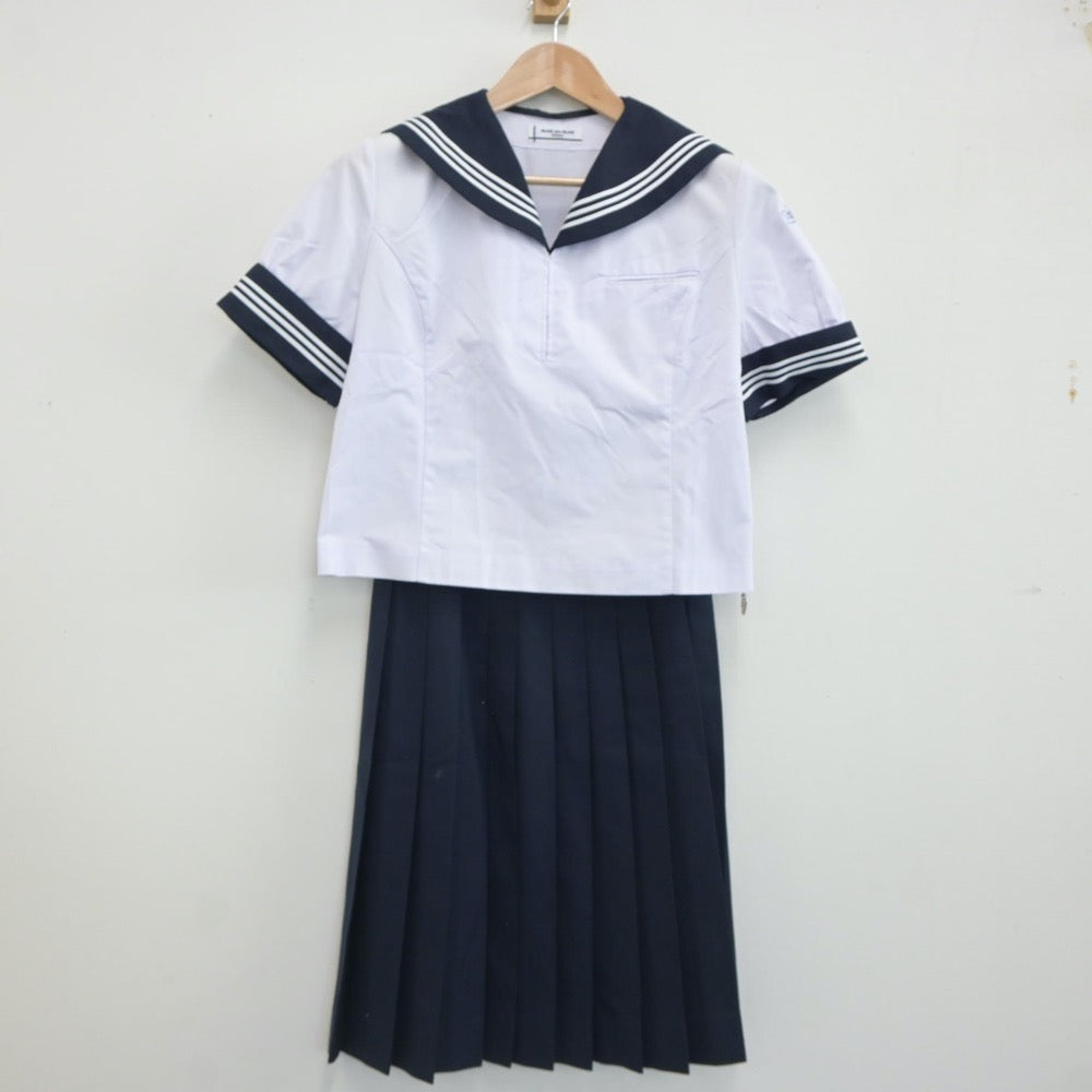 【中古】栃木県 栃木女子高等学校 女子制服 3点（セーラー服・スカート）sf021147