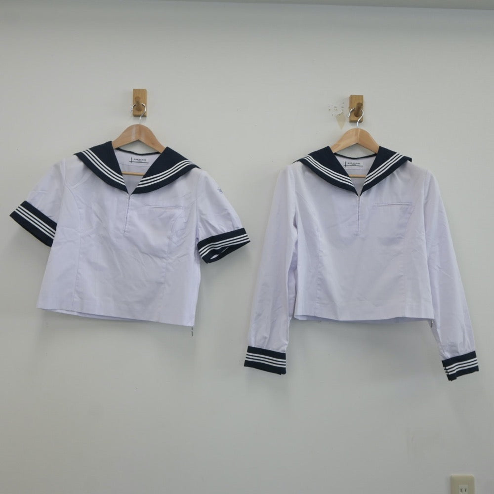 【中古】栃木県 栃木女子高等学校 女子制服 3点（セーラー服・スカート）sf021147