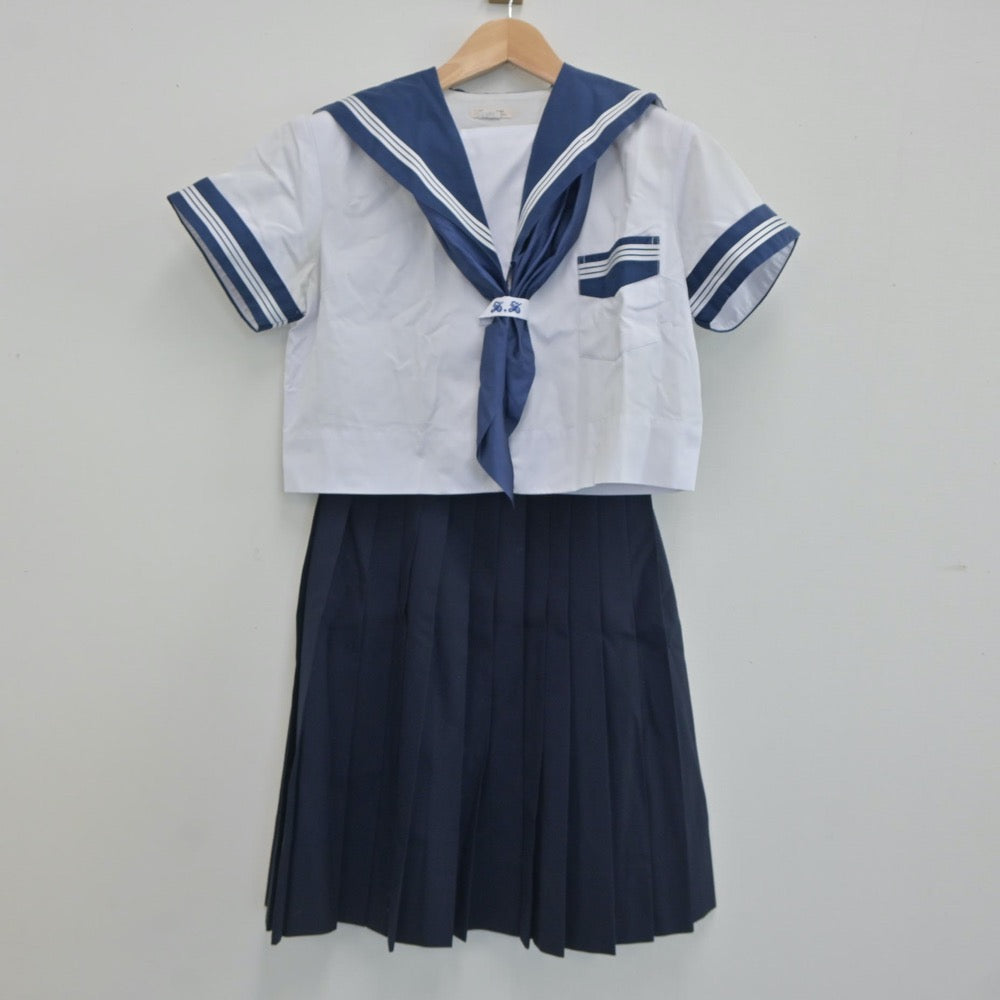 【中古】大阪府 大阪成蹊女子高等学校 女子制服 3点（セーラー服・スカート）sf021151