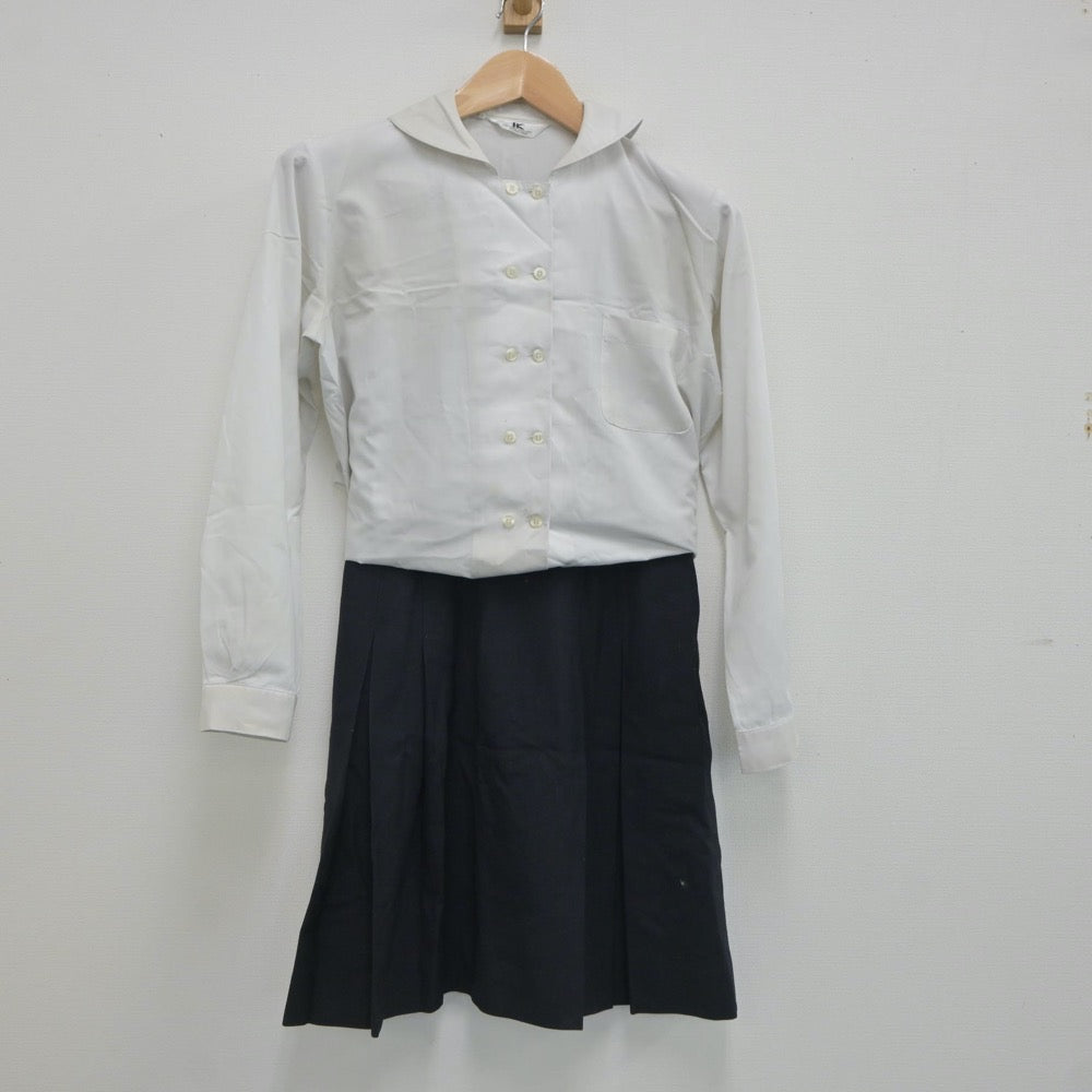 【中古】岡山県 明誠学院高等学校 女子制服 3点（シャツ・スカート）sf021159