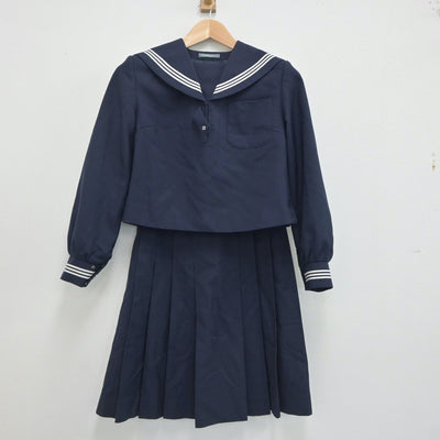 【中古】宮城県 築館中学校 女子制服 2点（セーラー服・スカート）sf021169