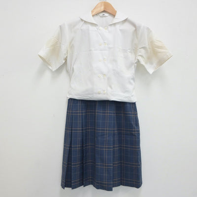 【中古】岡山県 明誠学院高等学校 女子制服 3点（シャツ・スカート）sf021175