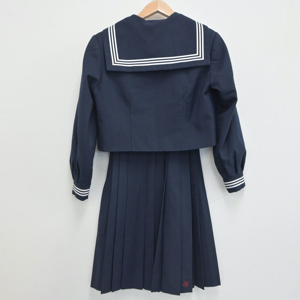 【中古】埼玉県 本庄高等学校 女子制服 4点（セーラー服・シャツ・スカート）sf021185