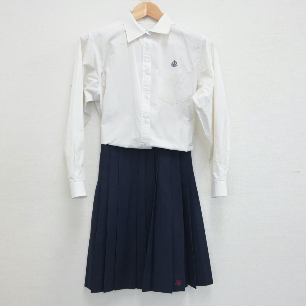 【中古】埼玉県 本庄高等学校 女子制服 4点（セーラー服・シャツ・スカート）sf021185