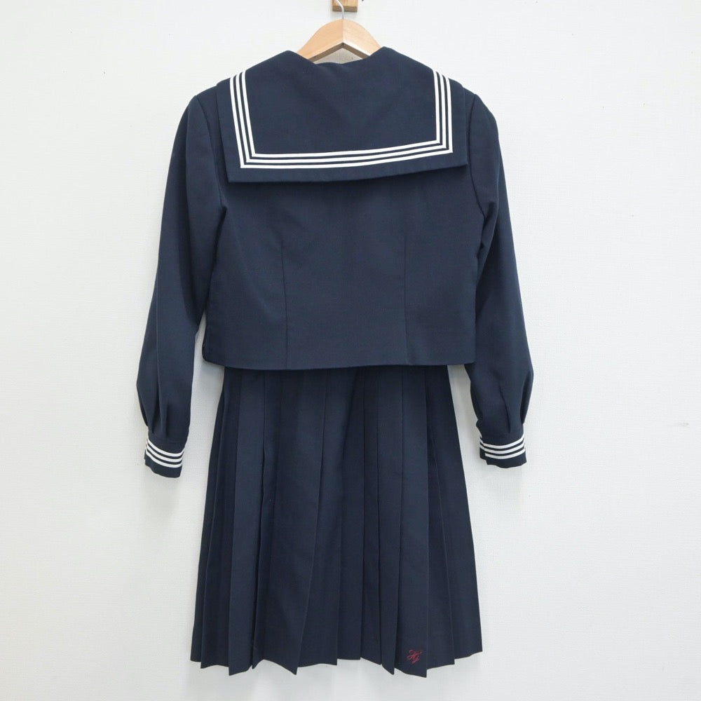 【中古】埼玉県 本庄高等学校 女子制服 4点（セーラー服・シャツ・スカート）sf021186