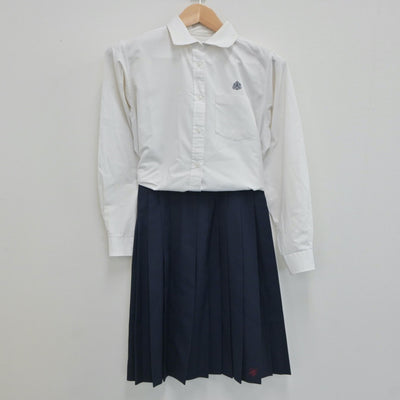 【中古】埼玉県 本庄高等学校 女子制服 4点（セーラー服・シャツ・スカート）sf021186