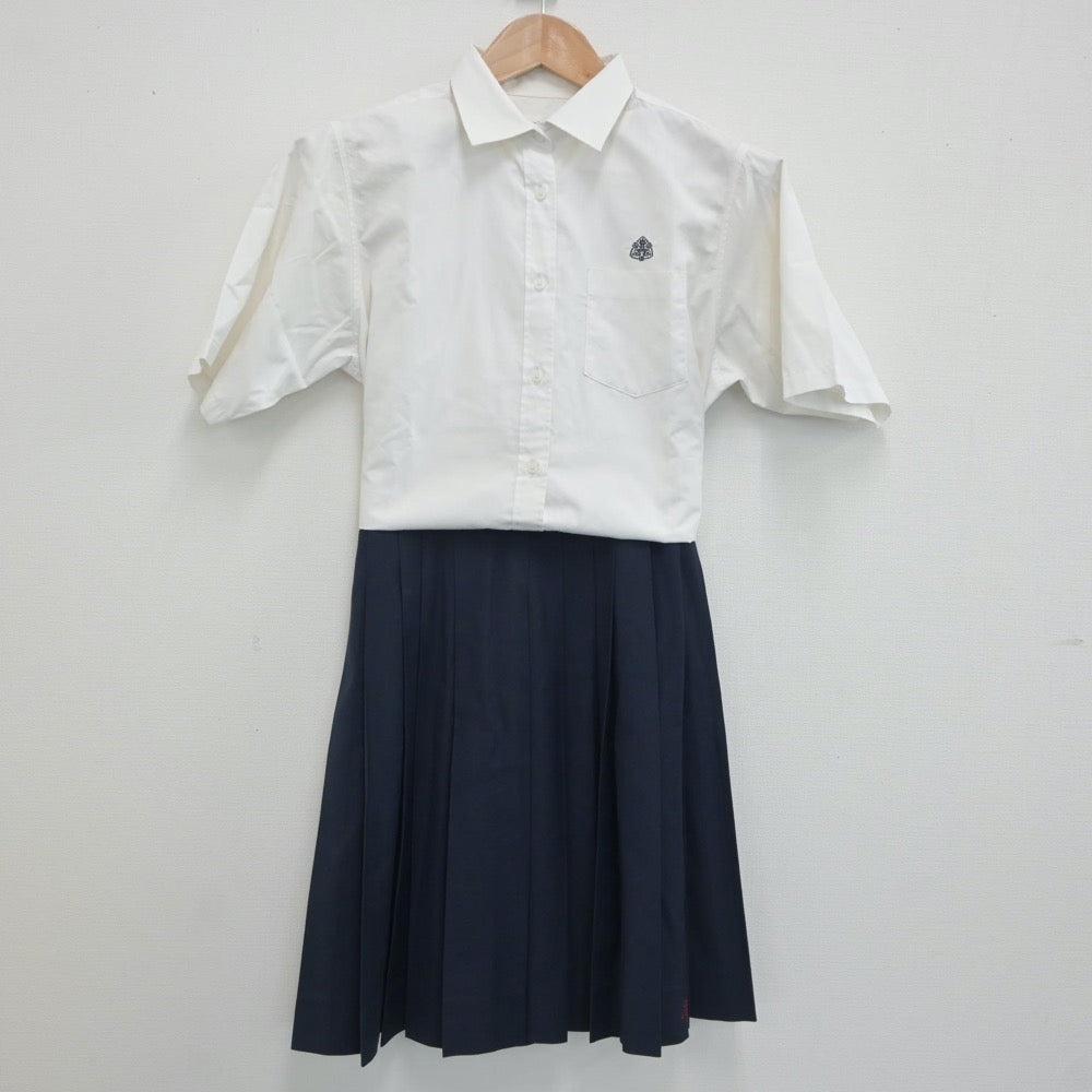 【中古】埼玉県 本庄高等学校 女子制服 3点（セーラー服・シャツ・スカート）sf021188