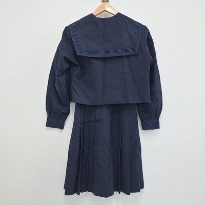 【中古】大阪府 岸和田北中学校 女子制服 3点（セーラー服・スカート）sf021189