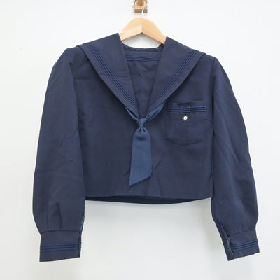 【中古】大阪府 岸和田北中学校 女子制服 3点（セーラー服・スカート）sf021189