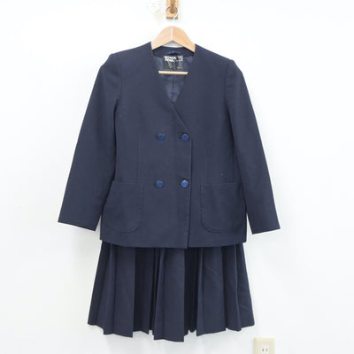 【中古】埼玉県 埼玉県深谷南中学校 女子制服 3点（ブレザー・ベスト・スカート）sf021201