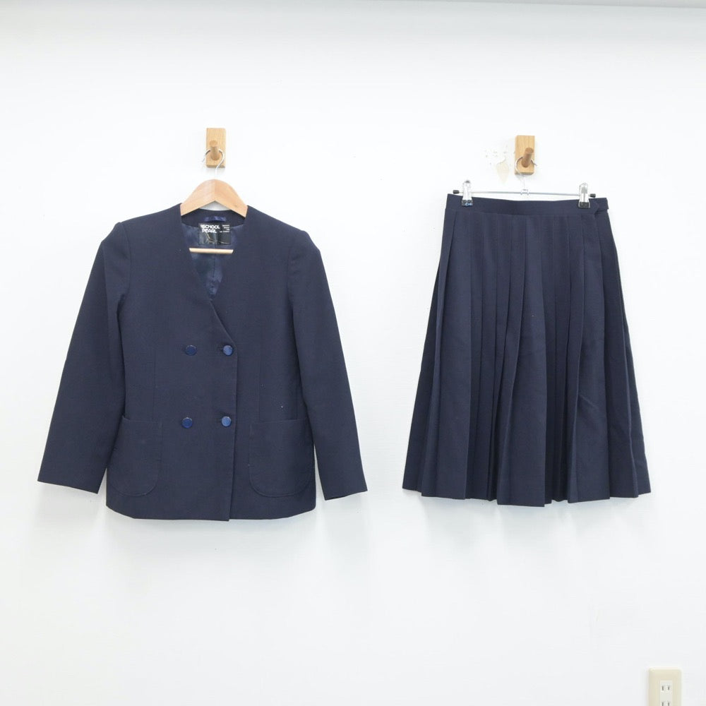 【中古】埼玉県 埼玉県深谷南中学校 女子制服 3点（ブレザー・ベスト・スカート）sf021201