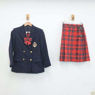 【中古】青森県 東奥義塾高校 女子制服 3点（ブレザー・スカート）sf021217