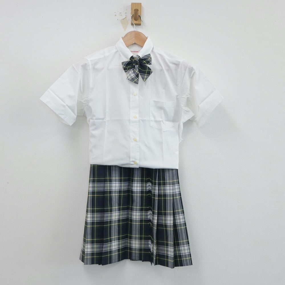 【中古】青森県 東奥義塾高校 女子制服 3点（シャツ・スカート）sf021218