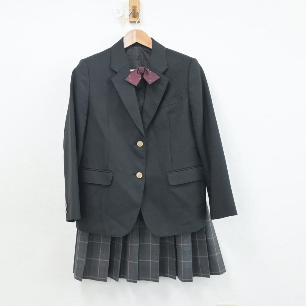 【中古】福岡県 福岡私立福智高校 女子制服 4点（ブレザー・ニット・スカート）sf021227