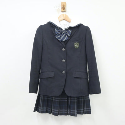 【中古】福岡県 自由が丘高等学校 女子制服 5点（ブレザー・セーラー服・ニット・スカート）sf021230