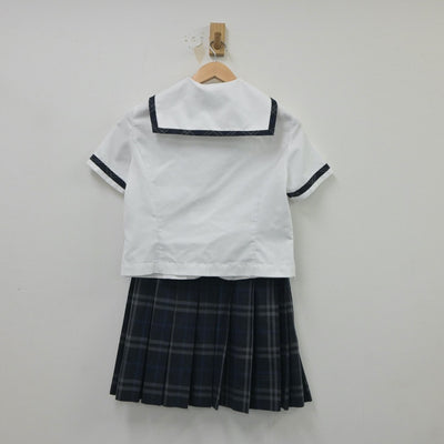 【中古】福岡県 自由が丘高等学校 女子制服 5点（セーラー服・ニットベスト・スカート）sf021231