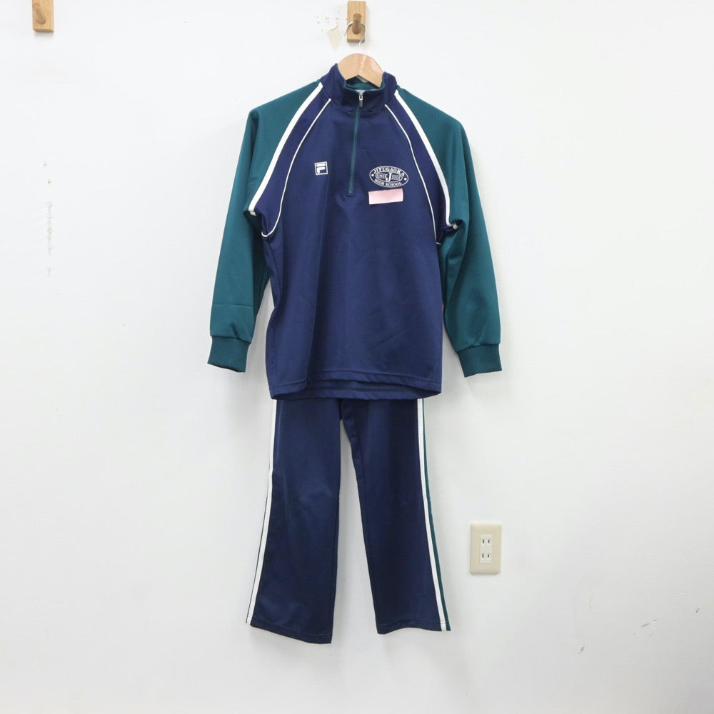 【中古】福岡県 自由が丘高等学校 女子制服 2点（ジャージ 上・ジャージ 下）sf021234