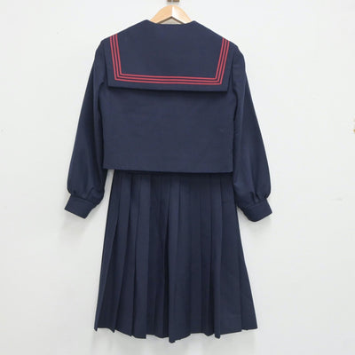 【中古】福岡県 後藤寺中学校 女子制服 3点（セーラー服・スカート）sf021242