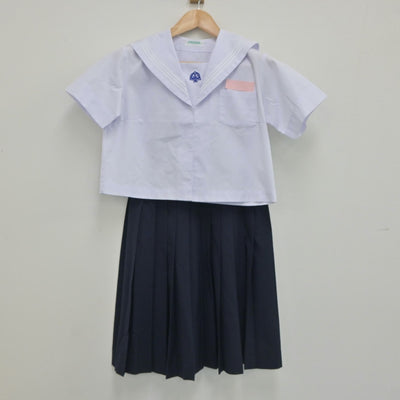 【中古】福岡県 後藤寺中学校 女子制服 3点（セーラー服・スカート）sf021244