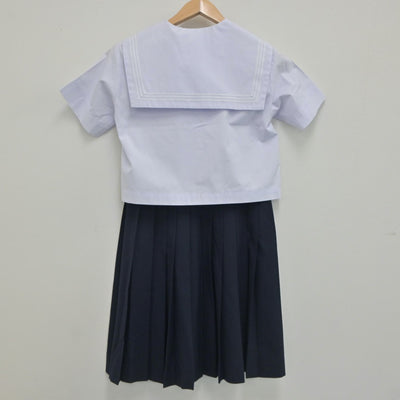 【中古】福岡県 後藤寺中学校 女子制服 3点（セーラー服・スカート）sf021244