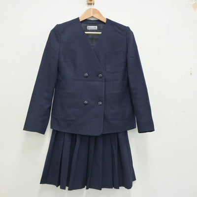 【中古】埼玉県 さいたま市立岸中学校 女子制服 3点（ブレザー・ベスト・スカート）sf021248