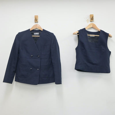 【中古】埼玉県 さいたま市立岸中学校 女子制服 3点（ブレザー・ベスト・スカート）sf021248