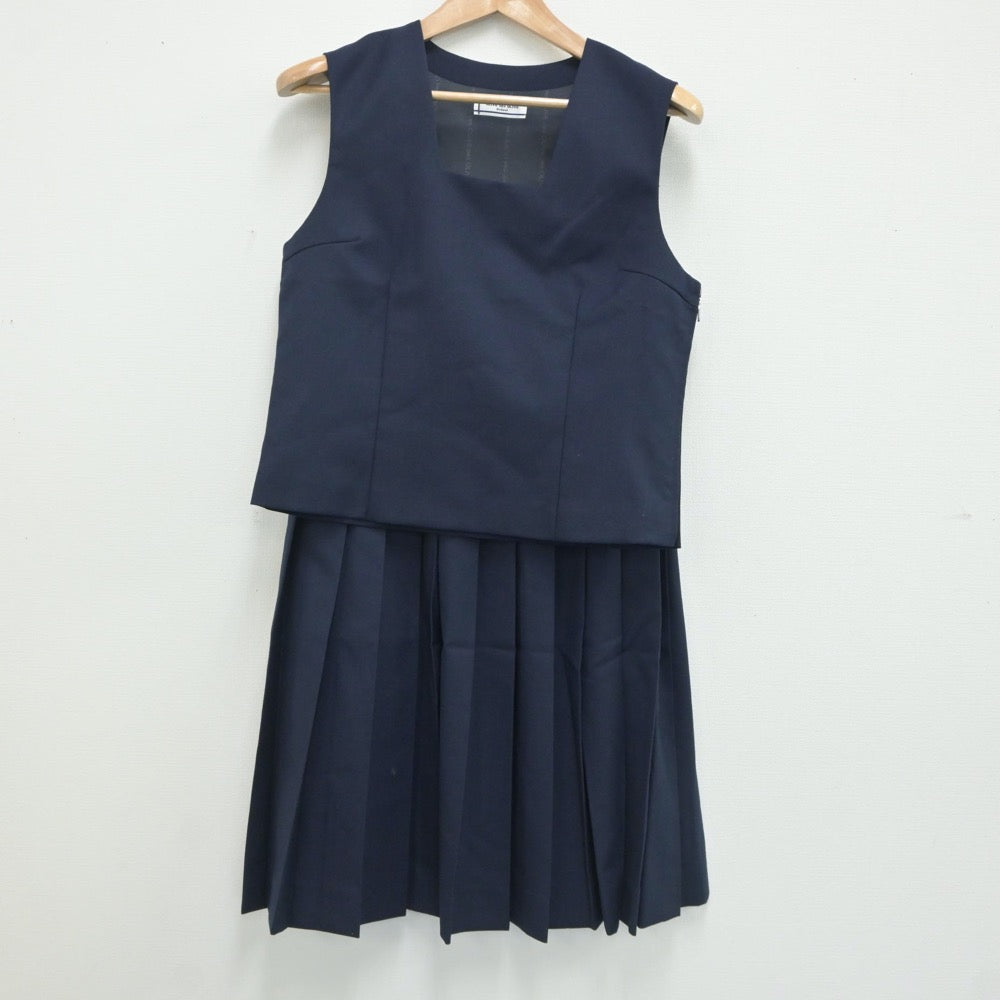 【中古】埼玉県 さいたま市立岸中学校 女子制服 2点（ベスト・スカート）sf021249