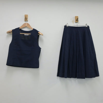 【中古】埼玉県 さいたま市立岸中学校 女子制服 2点（ベスト・スカート）sf021250