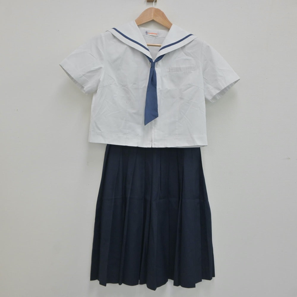 【中古】埼玉県 さいたま市立岸中学校 女子制服 2点（セーラー服・スカート）sf021251