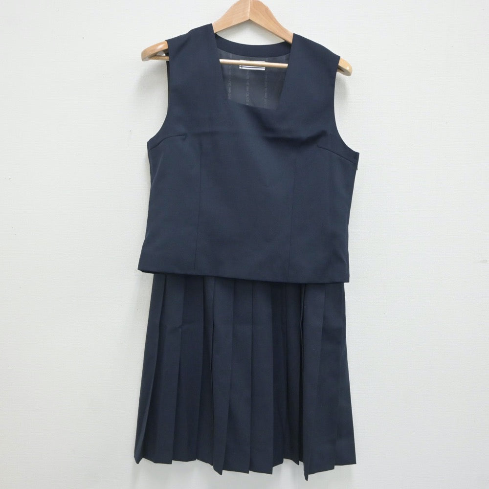 【中古】埼玉県 さいたま市立岸中学校 女子制服 2点（ベスト・スカート）sf021252