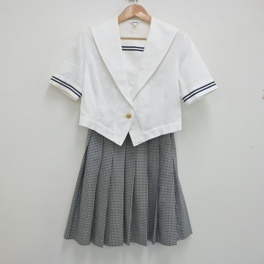 【中古】秋田県 秋田県立由利高等学校 女子制服 3点（セーラー服・セーラー服・スカート）sf021256