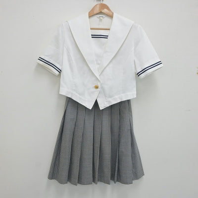 【中古】秋田県 秋田県立由利高等学校 女子制服 3点（セーラー服・セーラー服・スカート）sf021256