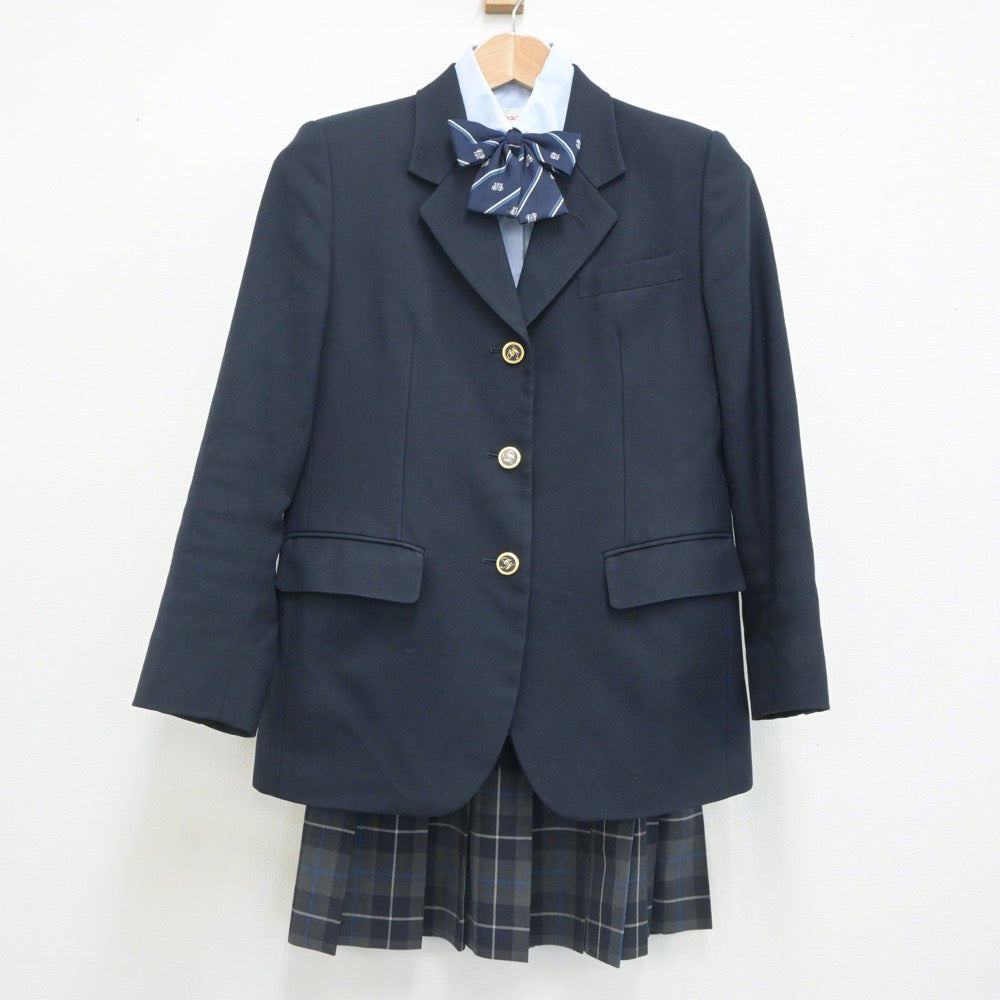 【中古】神奈川県 茅ヶ崎西浜高校 女子制服 6点（ブレザー・シャツ・スカート）sf021259